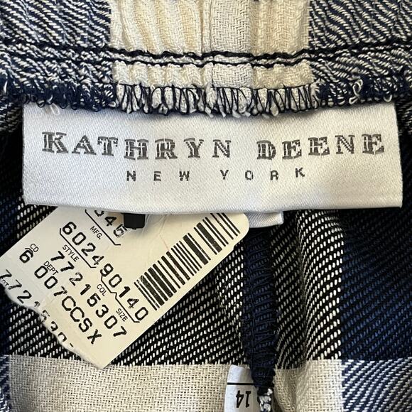 NWT VTG KATHRYN DEENE Ribcage Rise Wide Leg Buffalo Plaid Gaucho Shorts SZ 10 - Picture 10 of 12